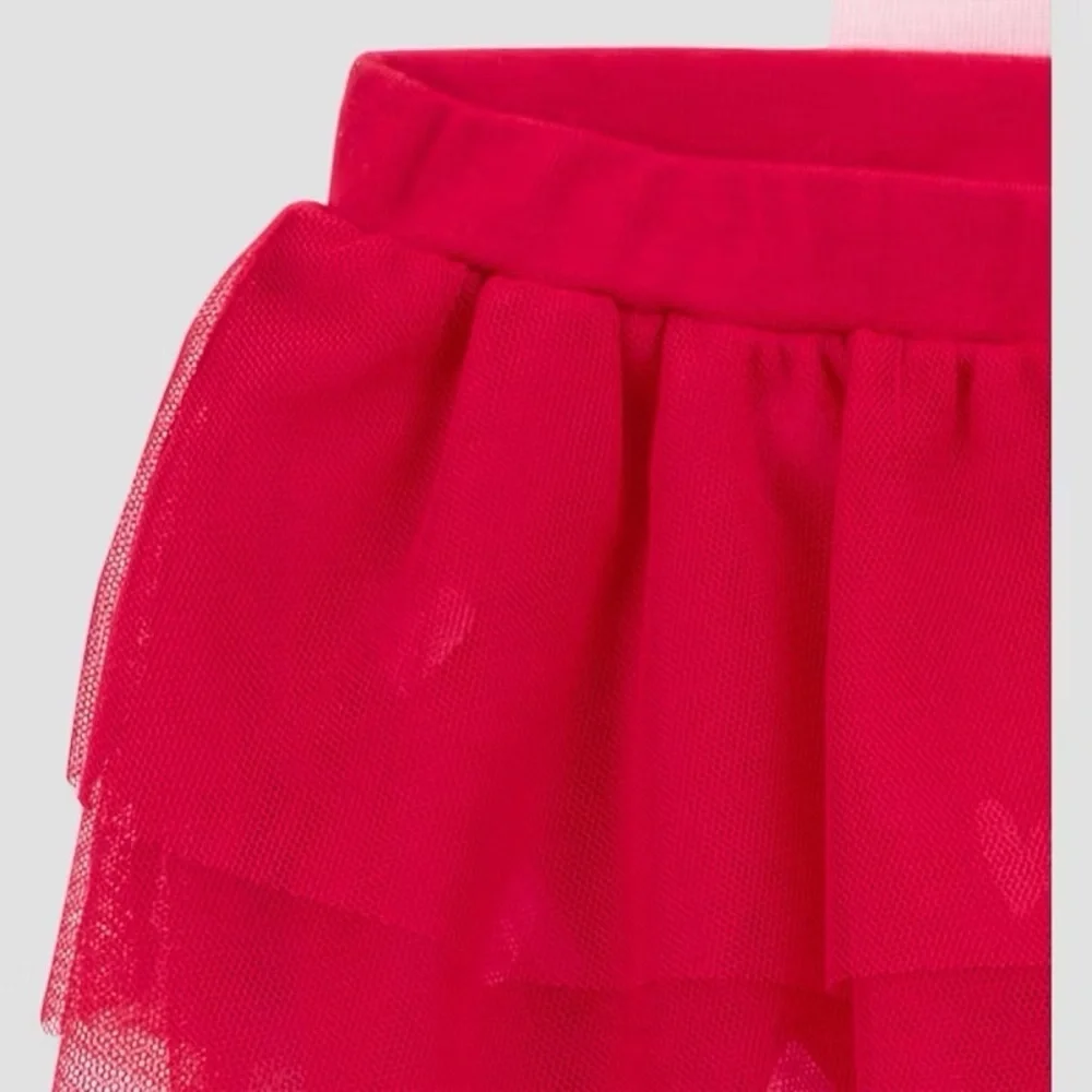 Carter's nwt Baby 2pc Valentine's Day I Love You Hearts Tutu Top & Bottom Set